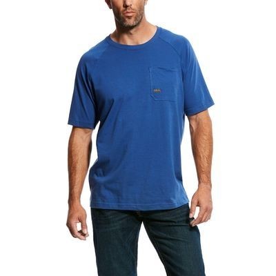 Ariat® Men's Metal Blue Rebar® Cotton Strong™ Short Sleeve T-Shirt