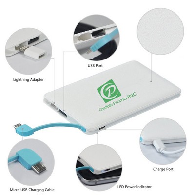 Credit Card Wallet Size Power Bank 2500mAh