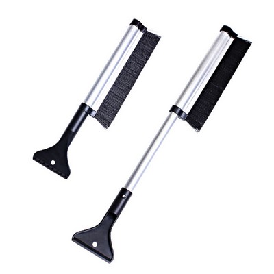 Telescopic Aluminum Handle Ice Scraper w/Brush