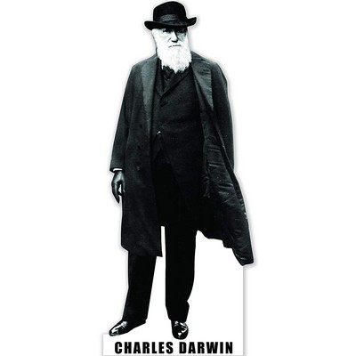 Charles Darwin B&W Cardboard Cutout Stand Up| Standee Picture Poster Photo Print