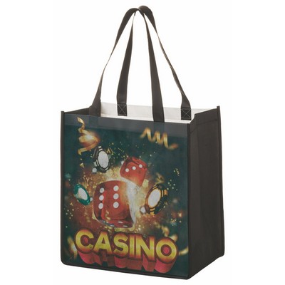 P.E.T. Non-Woven Dye Sublimated Tote Bag (12"x13"x8")