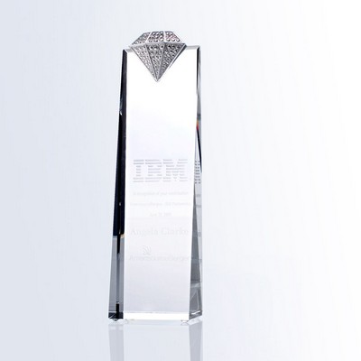 Luxury Diamond Optic Crystal Award - Medium