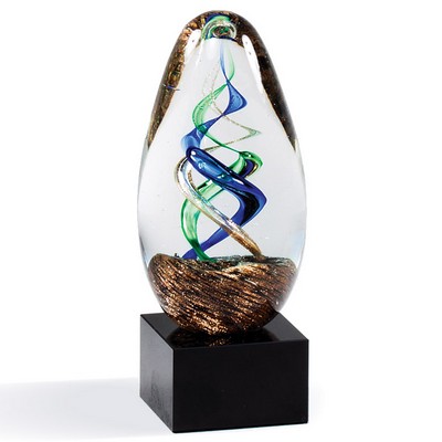 5¼" Colors Sculpture Hand Blown Art Glass Award