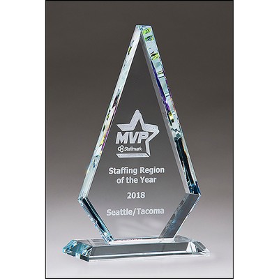 Diamond Series Glass Award with Prism-Effect Top (5.625"x9.625")