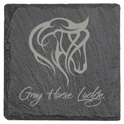 Square Slate Coaster 4" X 4"