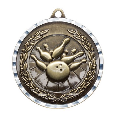 Bowling Antique Finish Brass Medal