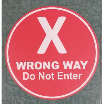 Wrong Way Stock Carpet Decal