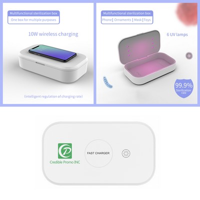 Multi-functional Mobile Phone UV Sterilizer Ultraviolet Light Sterilizer With Wireless Charger