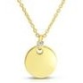 Jilco Inc. Yellow Gold Diamond Bale Disc Pendant Necklace