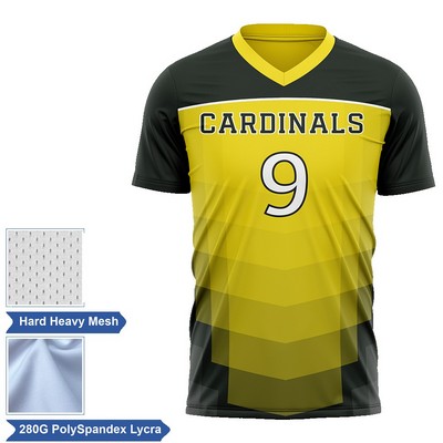 Men's & Kids' Premium Sublimation Football Fanwear Jersey - Mesh Body, Spandex Sleeves & Shoulder