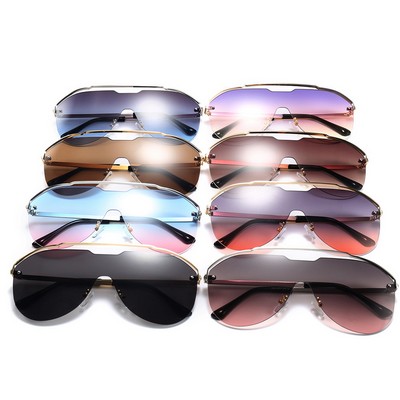 Conjoined Lenses Lady Sunglasses