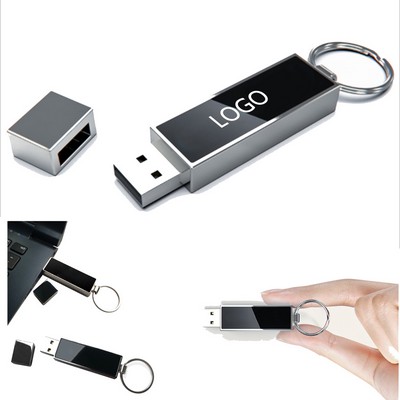 Metal Key Chain Light Up USB Flash Drive