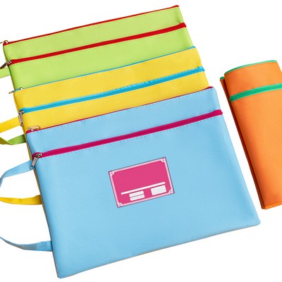 A4 Zipper Student File Bag