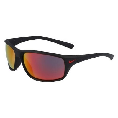 Nike® Adrenaline Matte Black Gray Sunglasses w/Infrared Mirror Lens