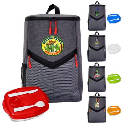 Victory Locking Lid Cooler Backpack Set