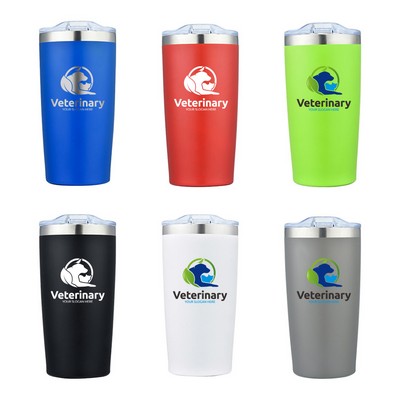 20oz. Powder Coated Stainless Steel Double Wall Vacuum Tumbler