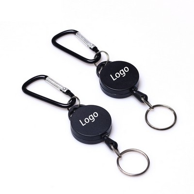 Retractable Badge Reel with Key Chain