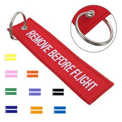 2-Sided Embroidery Luggage Keychain Tag