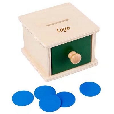 Montessori Coin Box Montessori Toys for Infant Toddlers Babies Preschool Learning Material