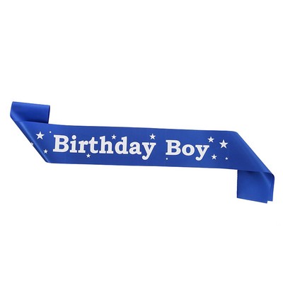 Birthday Party Sash For Boy