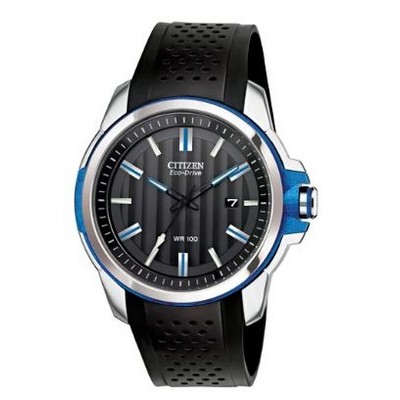 Citizen® Men's Drive AR Collection Watch w/Stainless Steel Case & Blue Accents