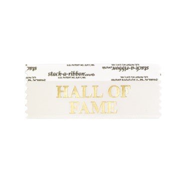 Hall Of Fame Stk A Rbn Cream Ribbon Gold Imprint