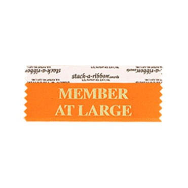 Member At Large Stk A Rbn Orange Ribbon Gold Imprint