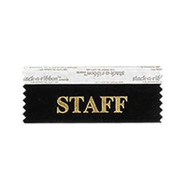 Staff Stk A Rbn Black Ribbon With Gold Imprint