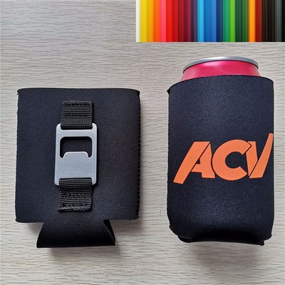 Neoprene Can Cooler w/Bottle Opener