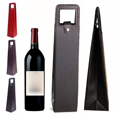 Leather Wine Tote