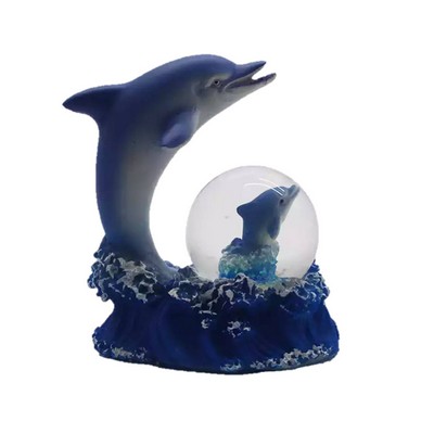 Custom Dolphin Snow Globe Ball Ornament