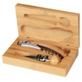 2-Piece Bamboo Wine Tool Set