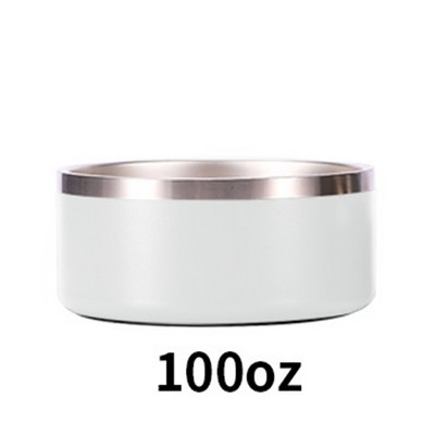 304 Stainless Steel Double Wall 100 OZ Dog Bowl