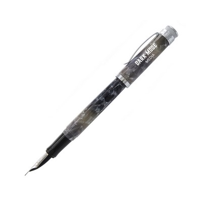 Tornado Acrylic - Silver Lining Fountain Pen - Extra Fine Nib