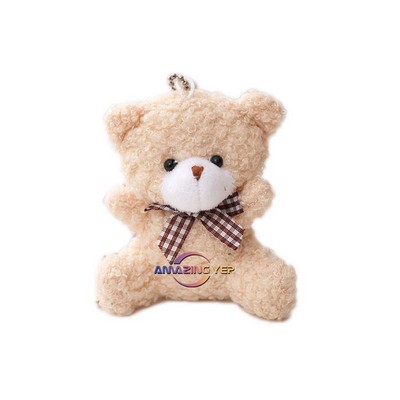 4" Plush Keychain Simulation Key Tag - Bear