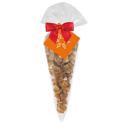 Hot Chocolate Peppermint Popcorn Cone Bag (Small)