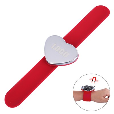 Heart Magnet Silicone Slap Bracelet