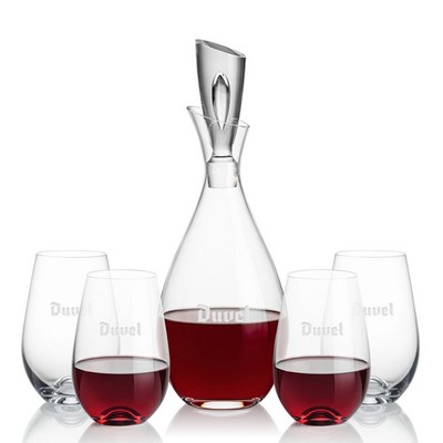 Juliette Decanter & 4 Boston Stemless Wine