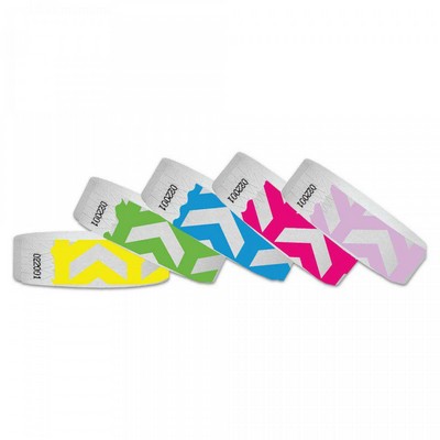 3/4" wide x 10" long - 3/4" Tyvek Wristband Design Arrows Up Blank 0/0