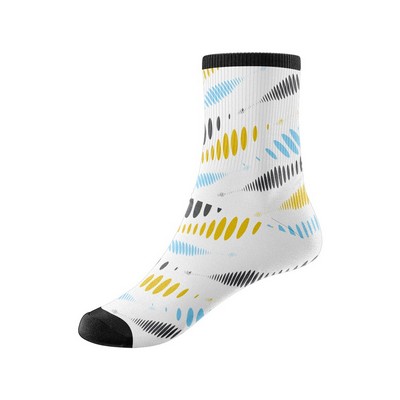 Jacquard Weave Cotton-Blend Quarter Youth Socks