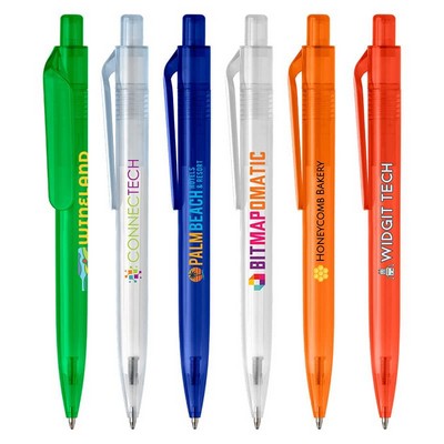 Aqua Click - Eco Recycled PET Plastic Pen - Full Color