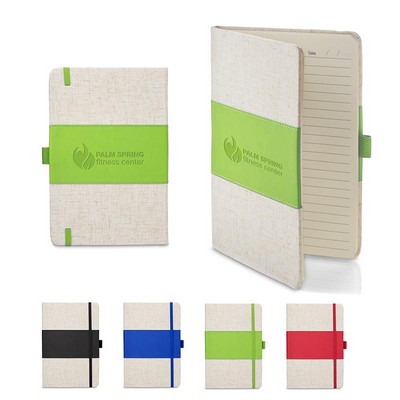 5x7 Soft Cover PU & Heathered Fabric Journal