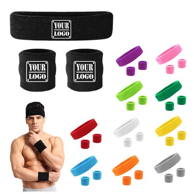 Poly-Cotton Sweat Headband & Wristband