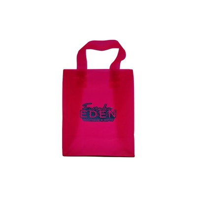 Frosted Red Colored Poly Flexi-Loop Bag/ 4 Mil (8"x5"x10")