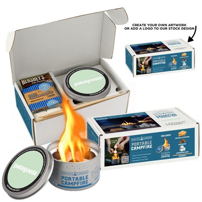 S'mores Pack featuring Endless Summer® Portable Campfire w/ Custom lid label & Custom Box