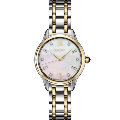 Ladies Diamond Two-tone Mother of Pearl Dial