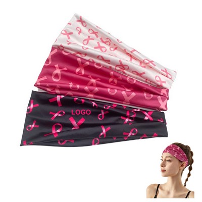 Breast Cancer Awareness Printed Headband