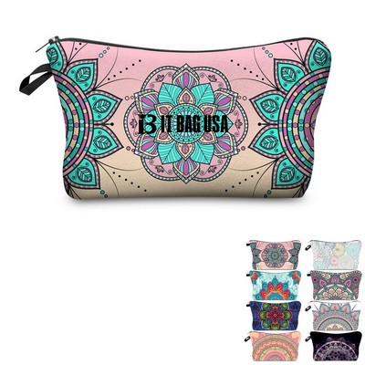 Cosmetic Makeup Bags Printed Mandala Flower