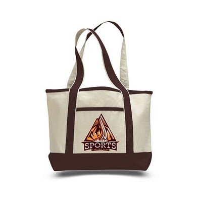 Full Sublimation 12 Oz Poly Canvas Tote Bag - 18.5"W X 14.5"H X 22"Handle