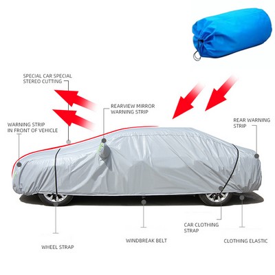 PEVA Size #3XL Silver Weatherproof Car Cover